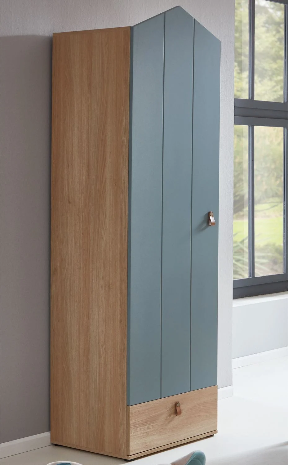 arthur berndt Kinderkleiderschrank Kleiderschrank »Roofy« 1-türig mit Soft-Close-Funktion Soft-Close Funktion