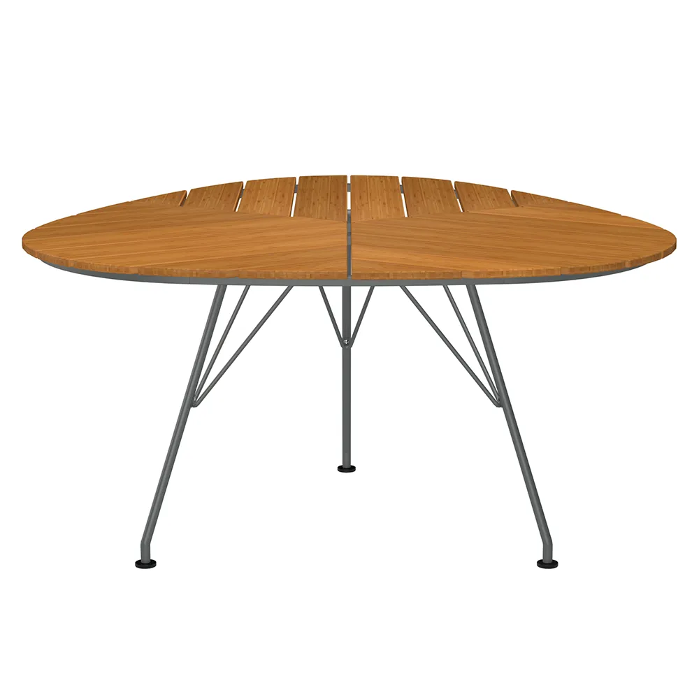 Leaf Esstisch 146x146 cm Aluminium/Bambus