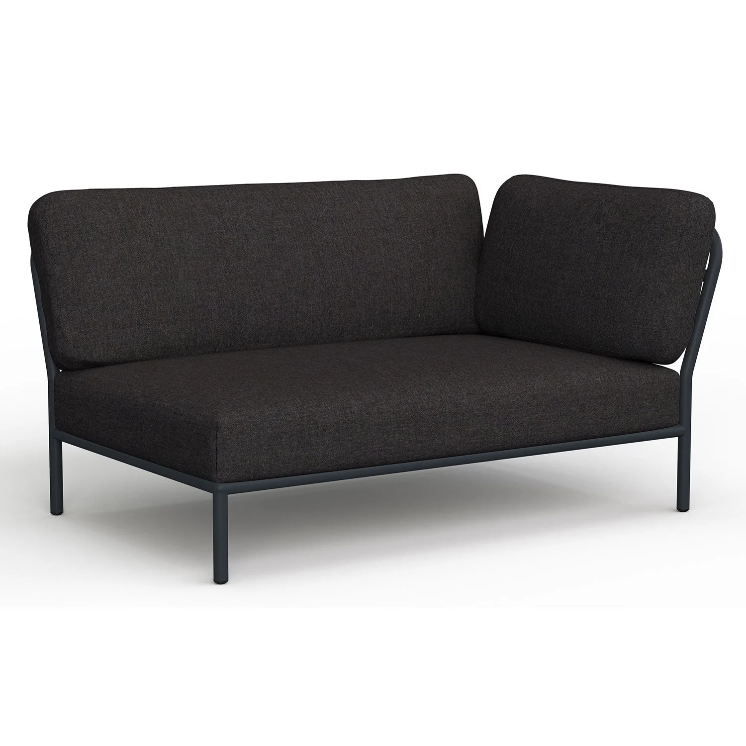 Level lounge sofa rußgrau sunbrella rechte ecke aluminium