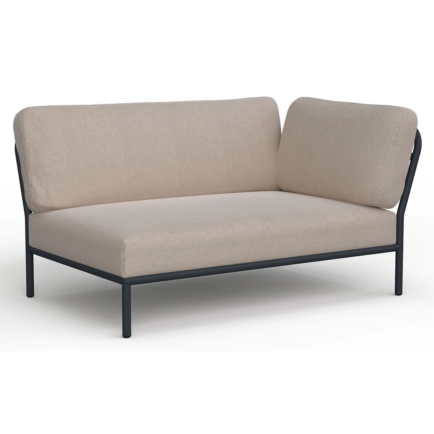 Level lounge sofa ash heritage rechts ecke aluminium