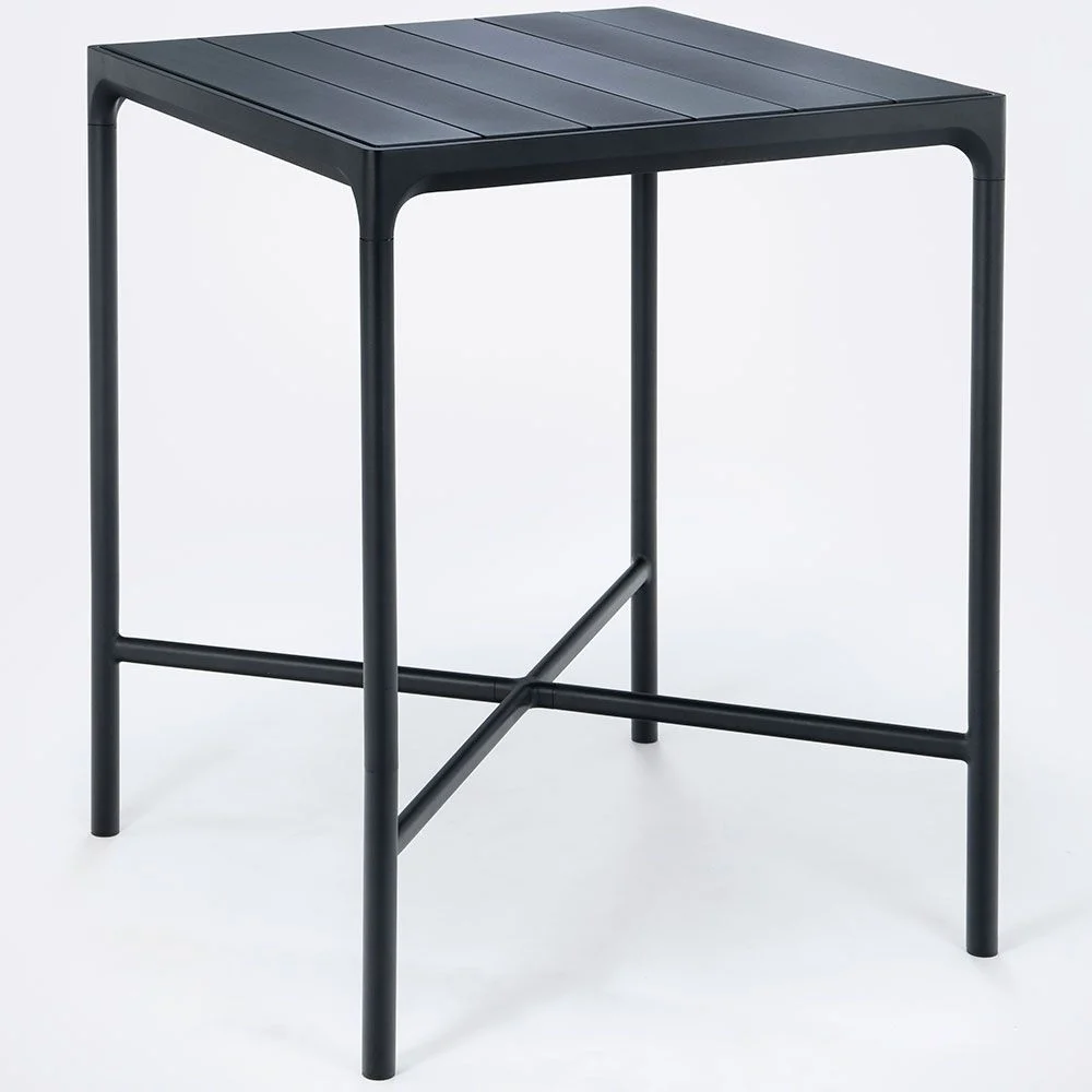 Four Stehtisch 90x90 cm schwarz Aluminium