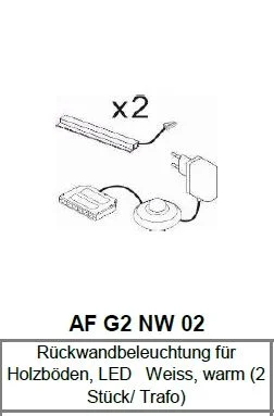Rückwandbeleuchtungen 2er-Set RAVENNA AF G2 NW 02