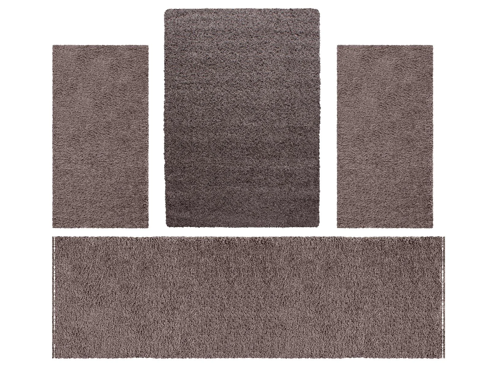 Villa Möbel Lifiva Teppich-Set Taupe - 4-teiliges Set für Ihr Zuhause
