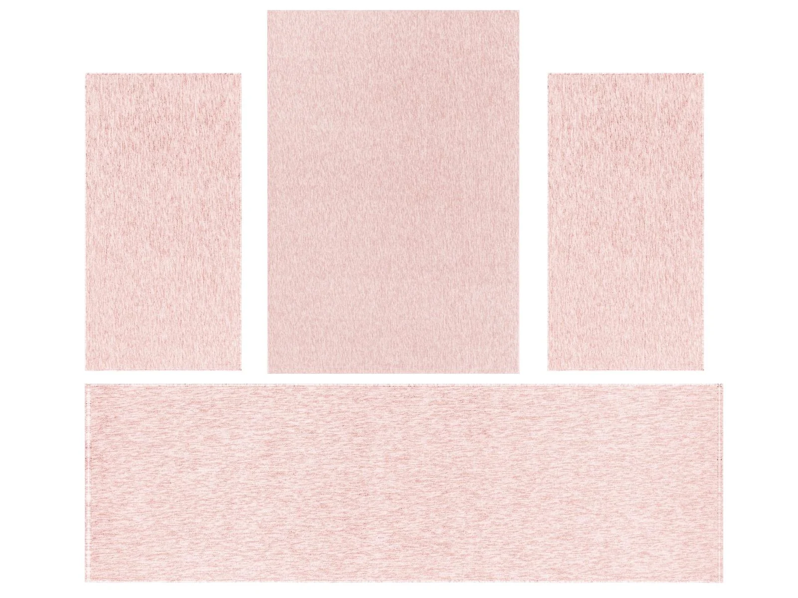 Villa Möbel Nizaro Teppich-Set Rosa - 4-teiliges Set für Ihr Zuhause