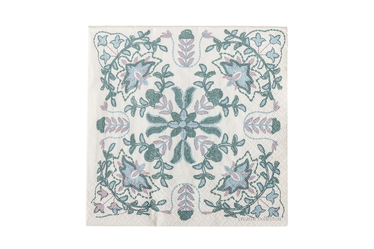 Papierservietten Florine – 33 × 33 cm, 20 Servietten - florales Design
