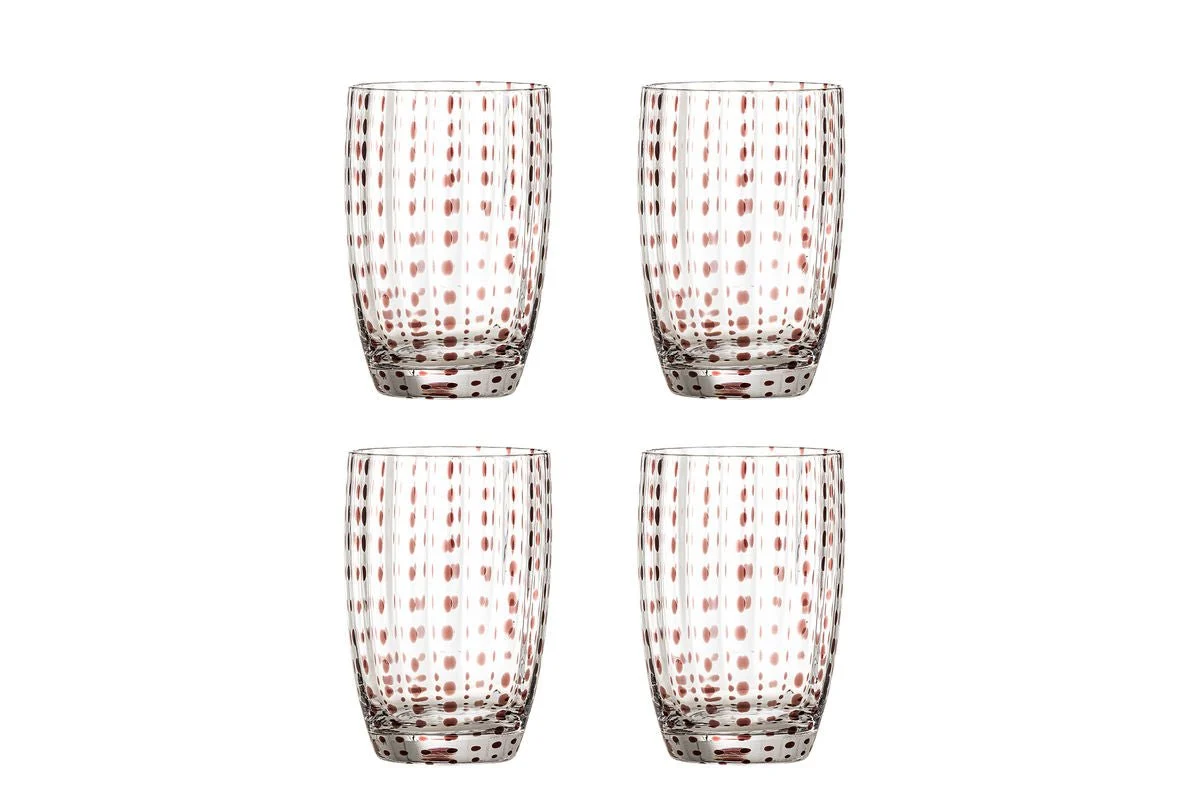 Trinkgläser Nola – mundgeblasenes Glas in verschiedenen Farben (4er-Set)