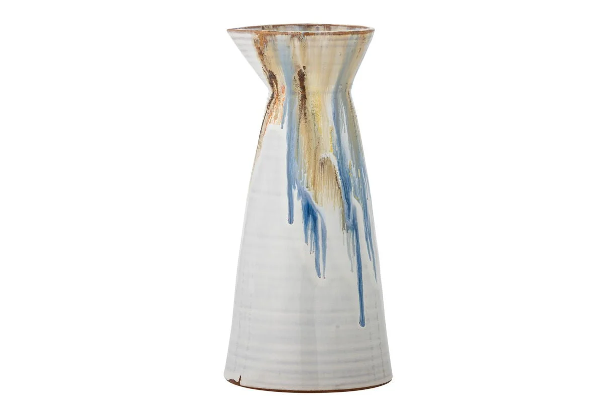 Krug Auris – Steingut mit reaktiver Glasur in Blau & Gold