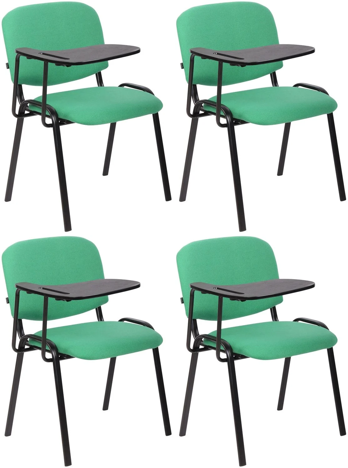 CLP 4er Set Stuhl Ken mit Klapptisch Stoff-Bezug,grün