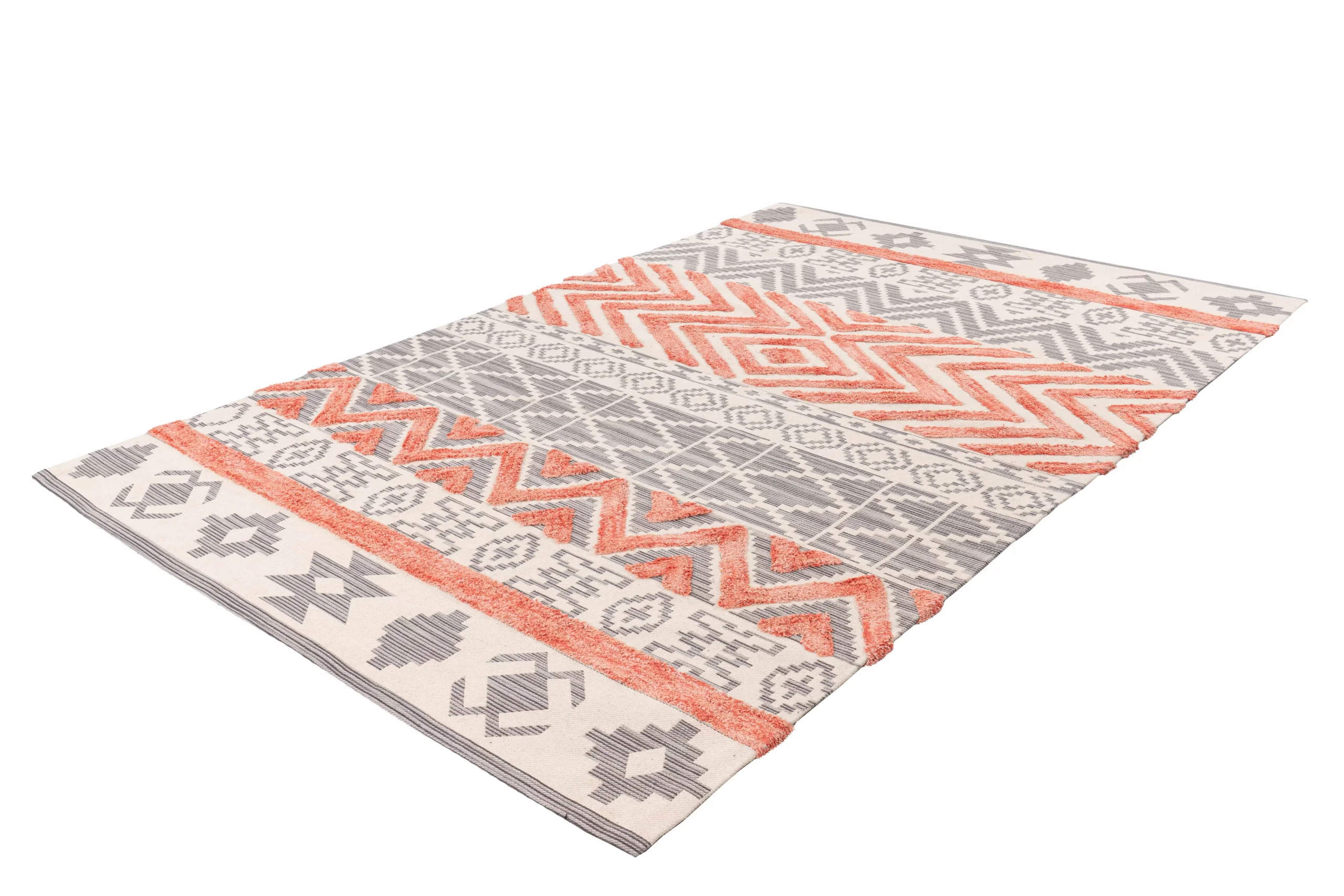 Ethnie 100 Grau / Apricot 200cm x 290cm