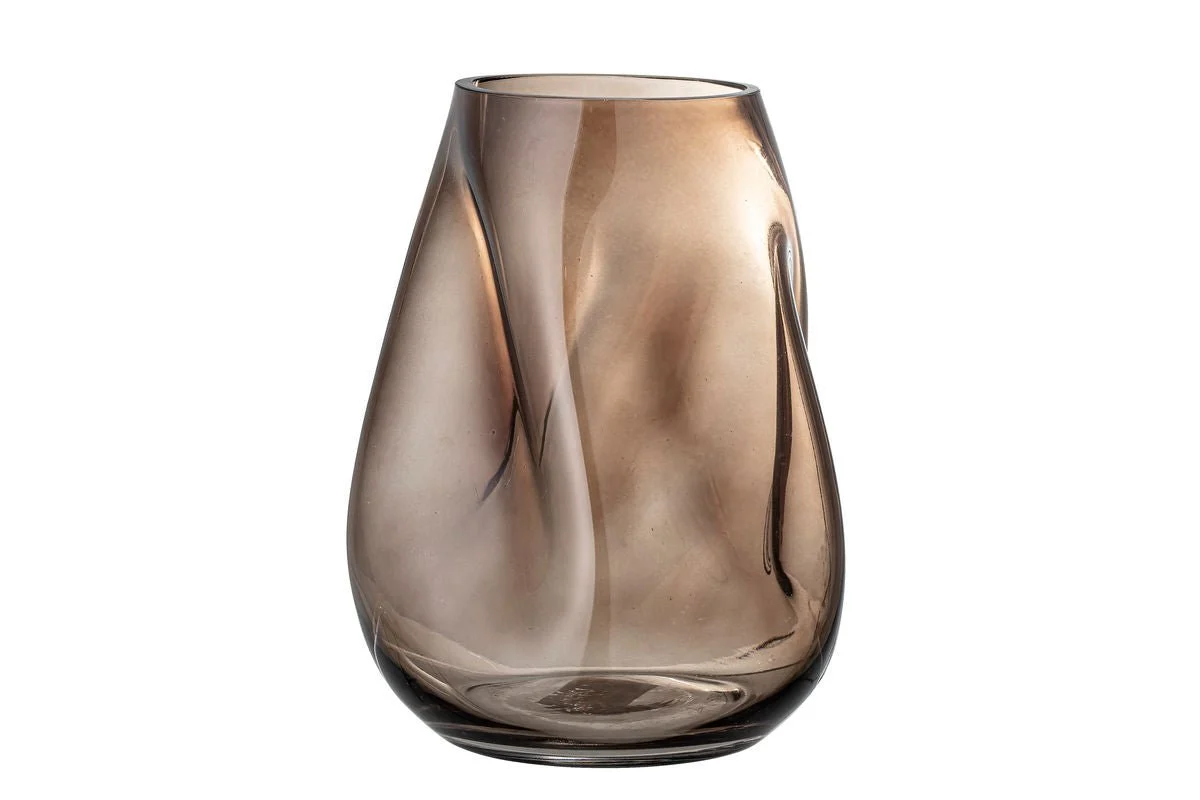 Vase "Nirvana" - braune Dekorationsvase aus Glas