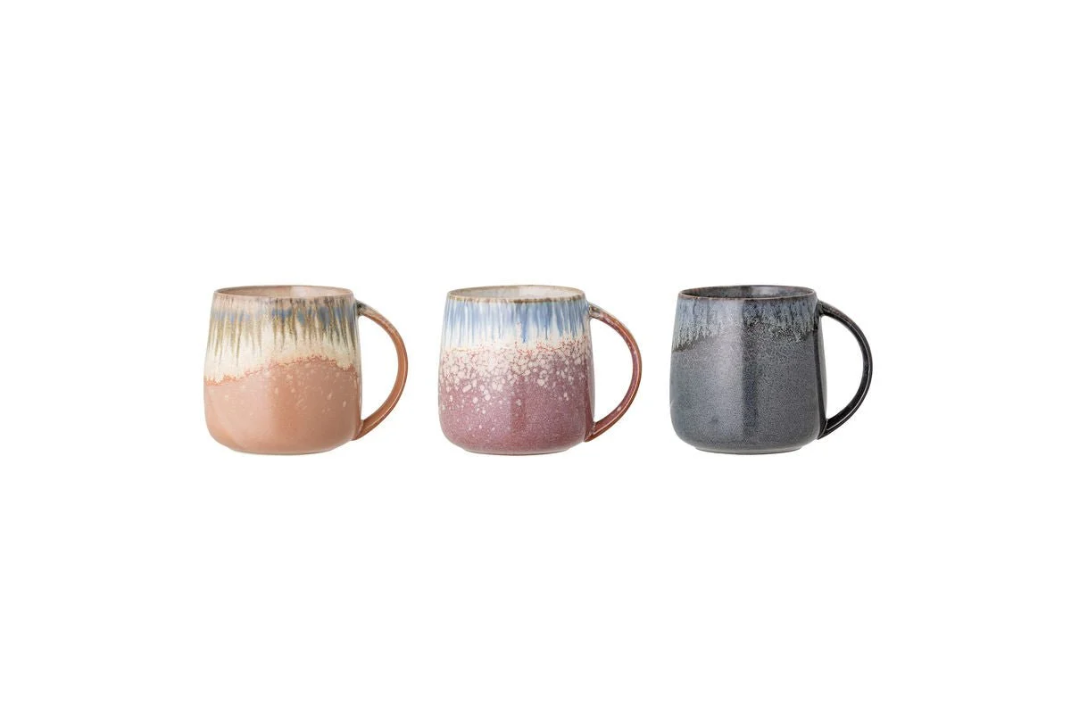 Becher Aurea - aus Steingut gefertigt / 3er Set