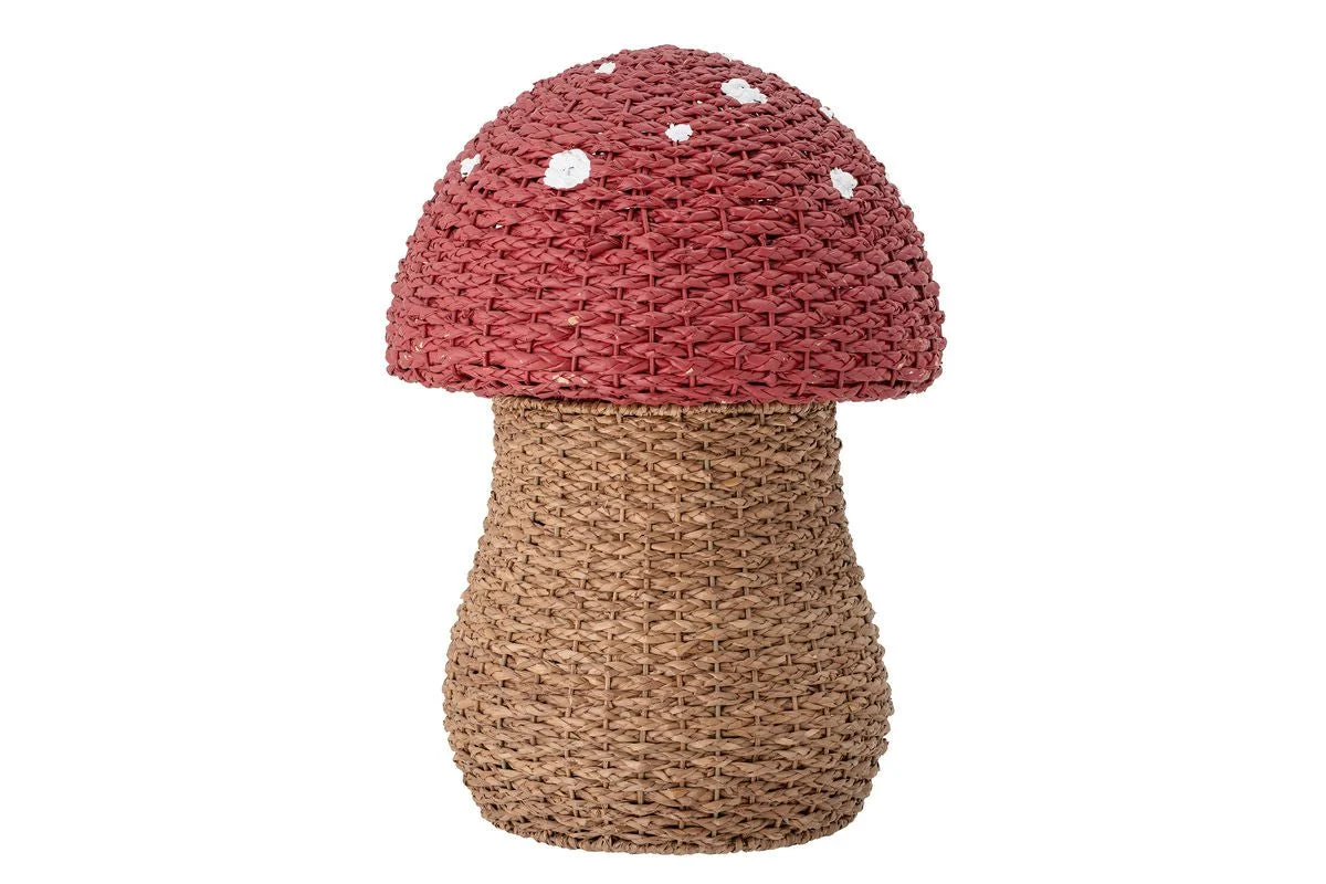 Aufbewahrungskorb Zoey - handbemalter Pilzkorb aus Seegras für Spielzeug & Wäsche