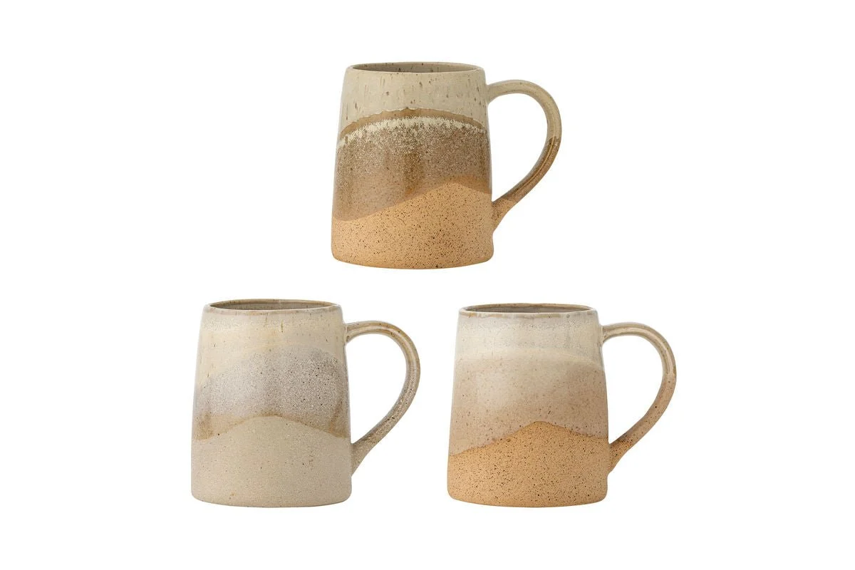 Becher Élan - aus Steingut gefertigt / 3er Set