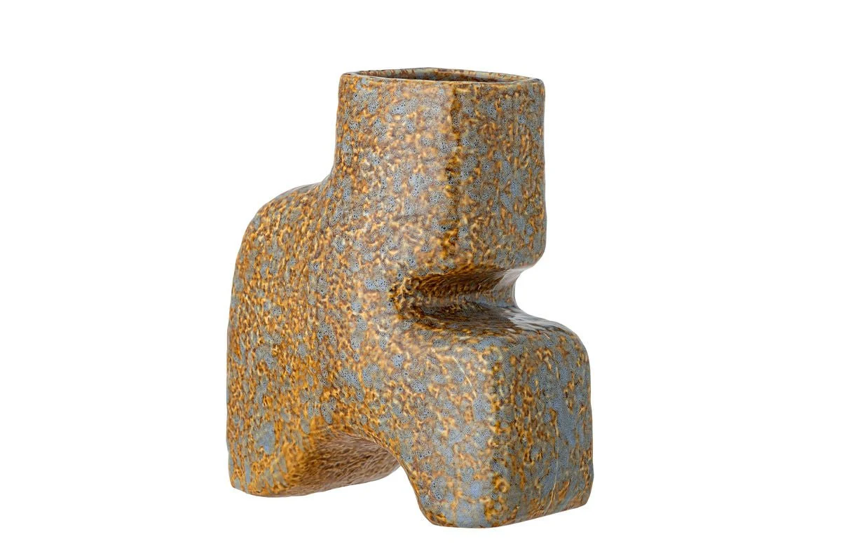 Vase „Solena“ – Steingut in Braun