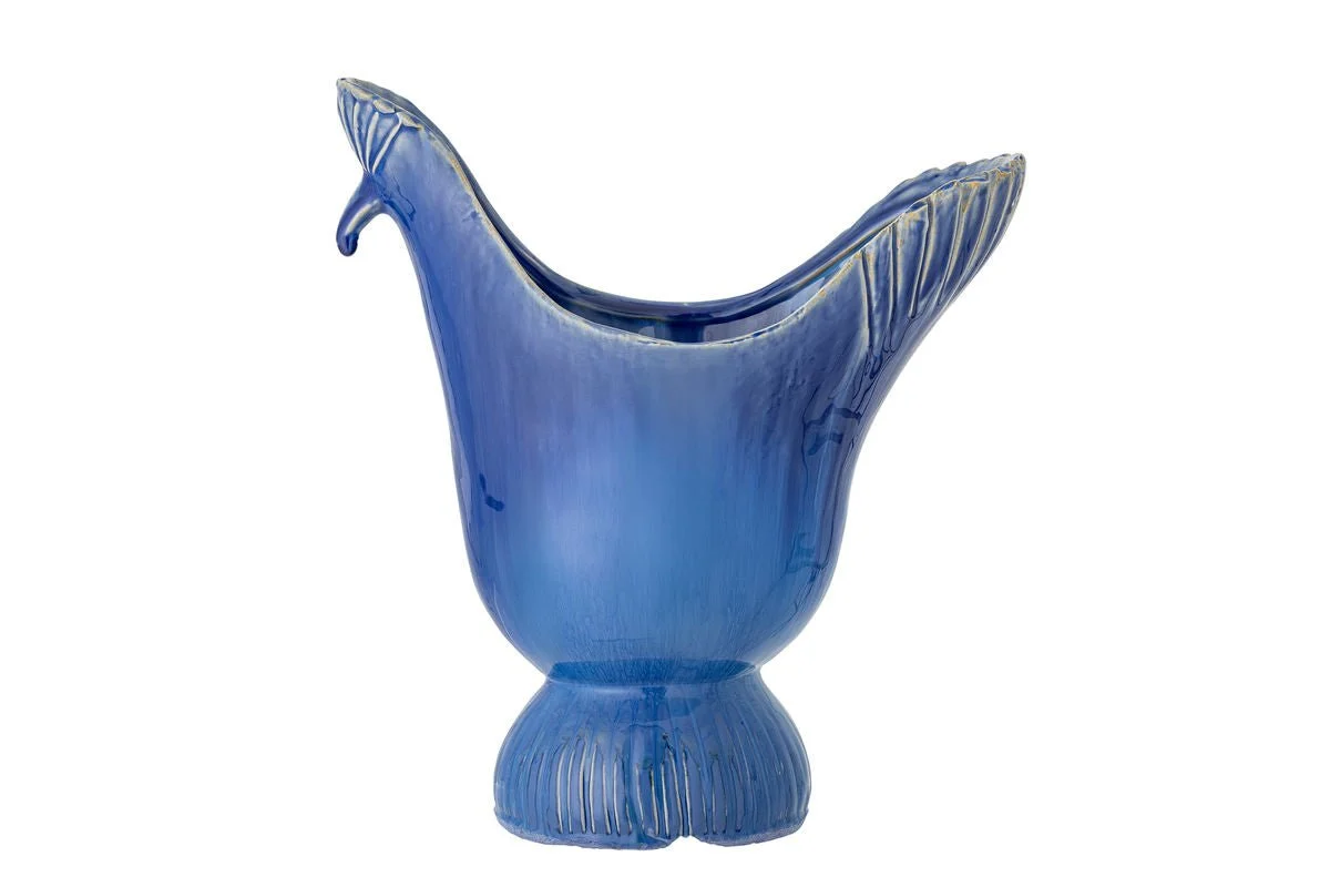 Vase „PfauPfau“ – aus Steingut