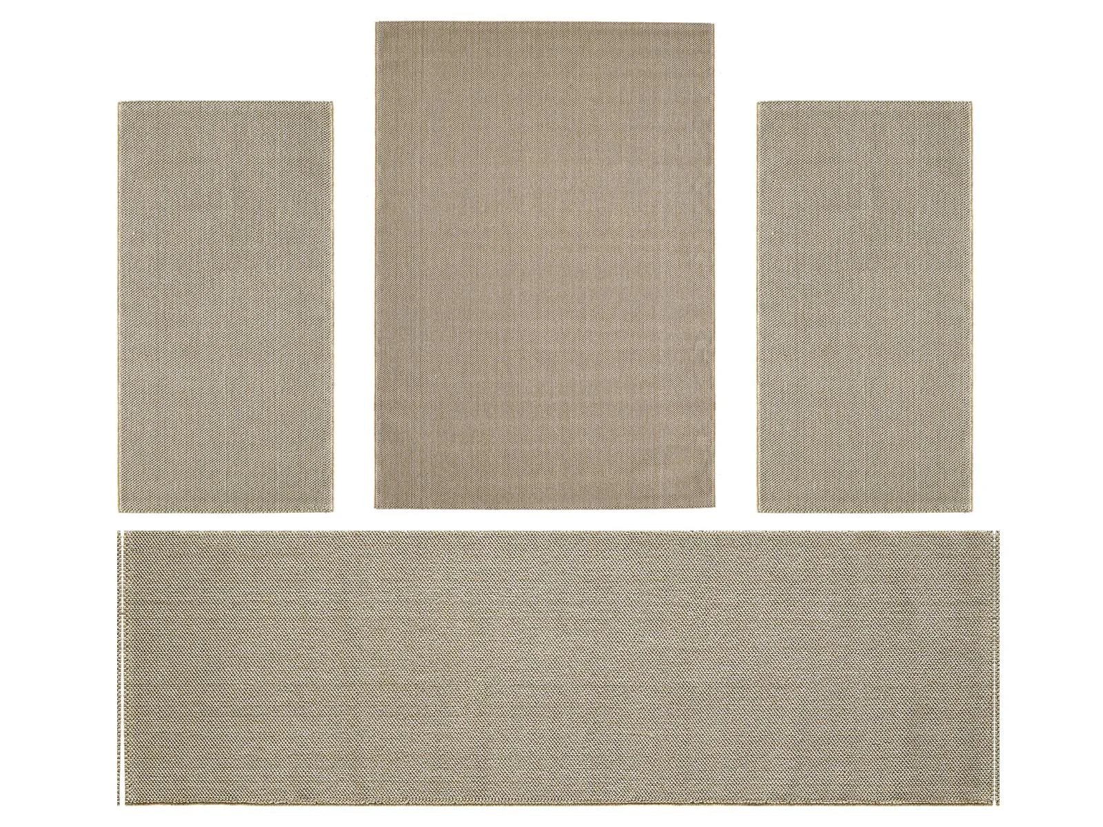Villa Möbel Looivo Teppich-Set Beige - 4-teiliges Set für Ihr Zuhause