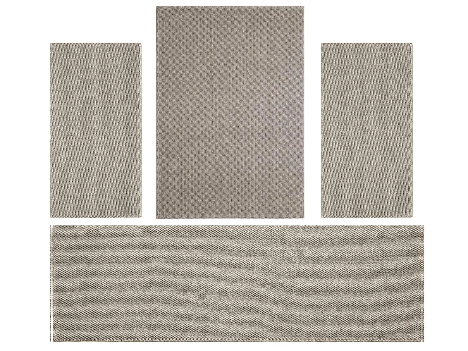 Villa Möbel Looivo Teppich-Set Braun - 4-teiliges Set für Ihr Zuhause