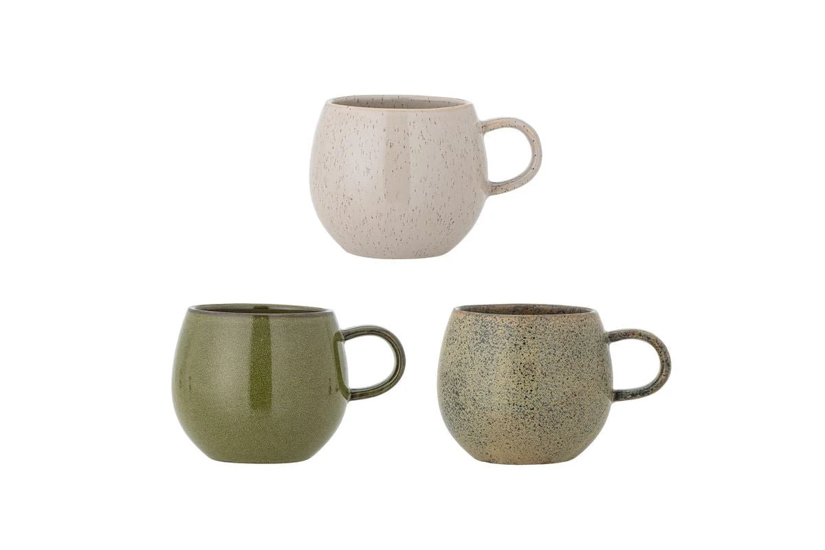 Becher Maison - aus Steingut gefertigt / 3er Set