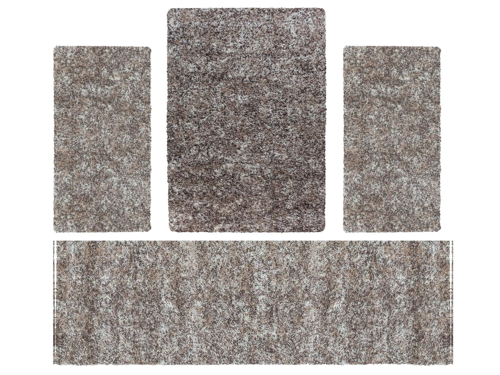 Villa Möbel Enjivo Teppich-Set Beige - 4-teiliges Set für Ihr Zuhause