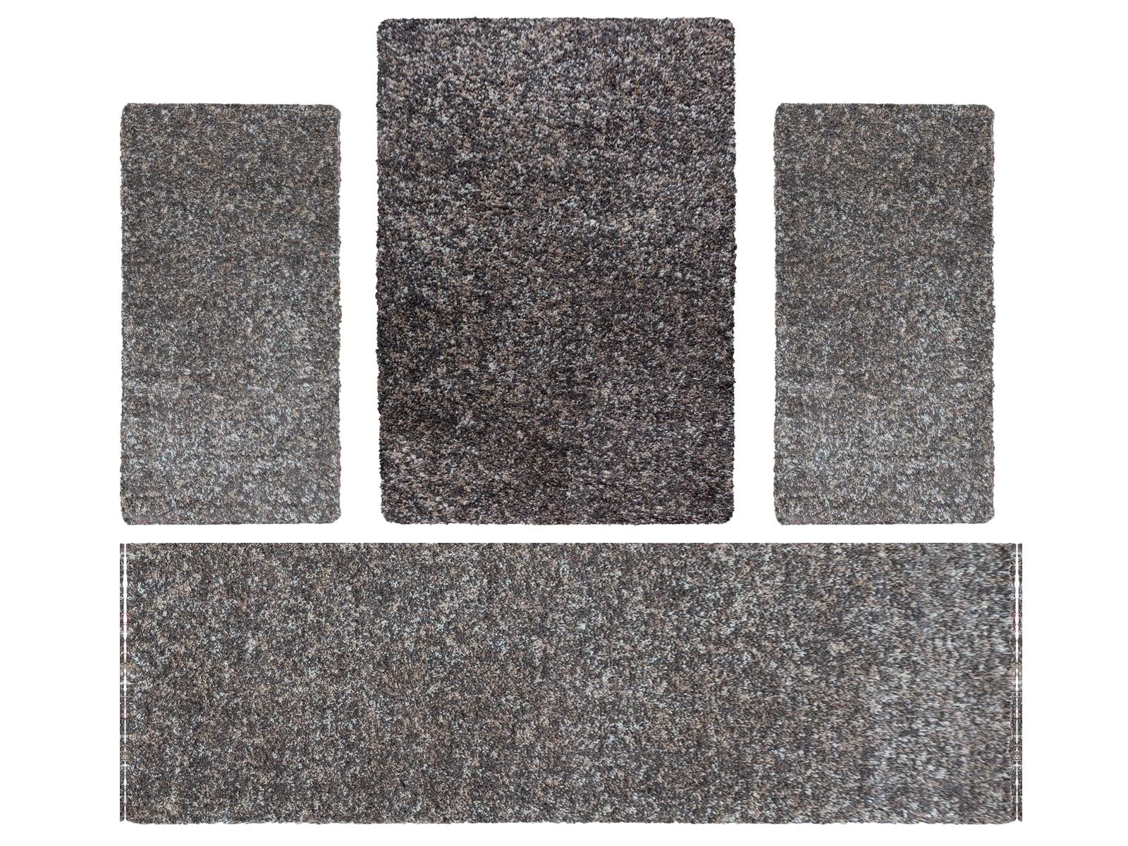 Villa Möbel Enjivo Teppich-Set Taupe - 4-teiliges Set für Ihr Zuhause
