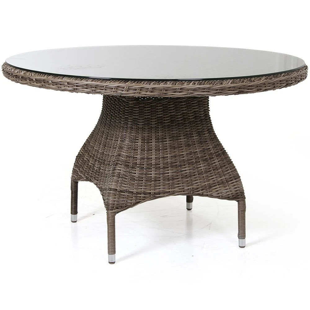 Ninja Esstisch 120 cm rustikal Kunststoff Rattan