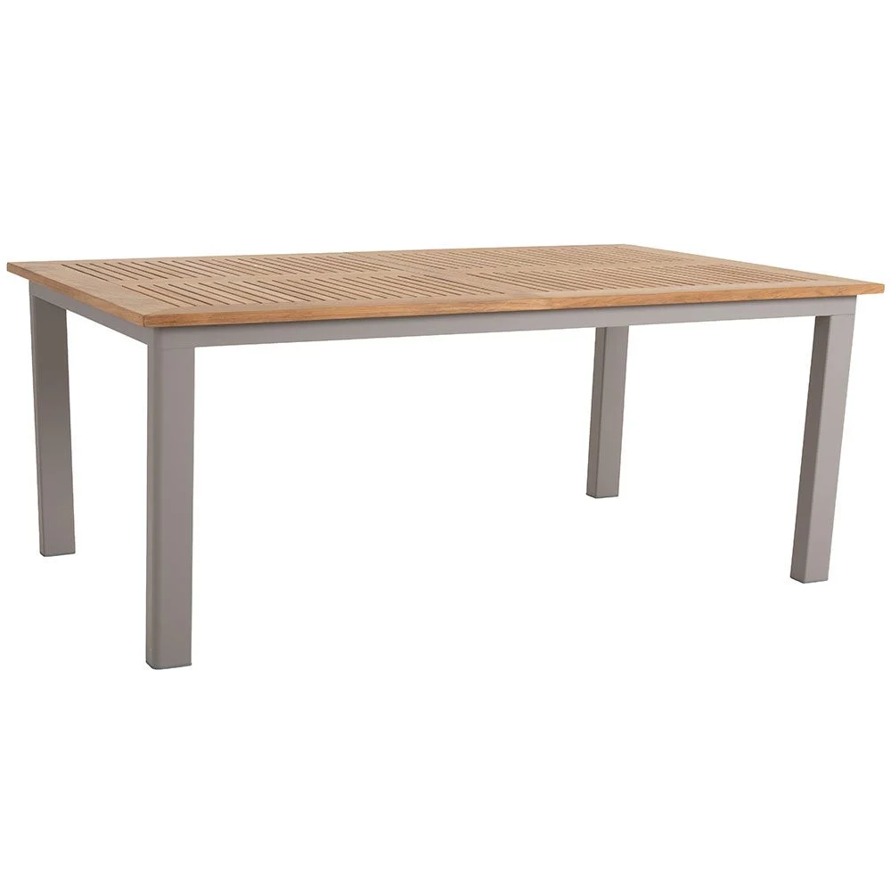Lyon Esstisch 92x194-252 cm khaki/teak