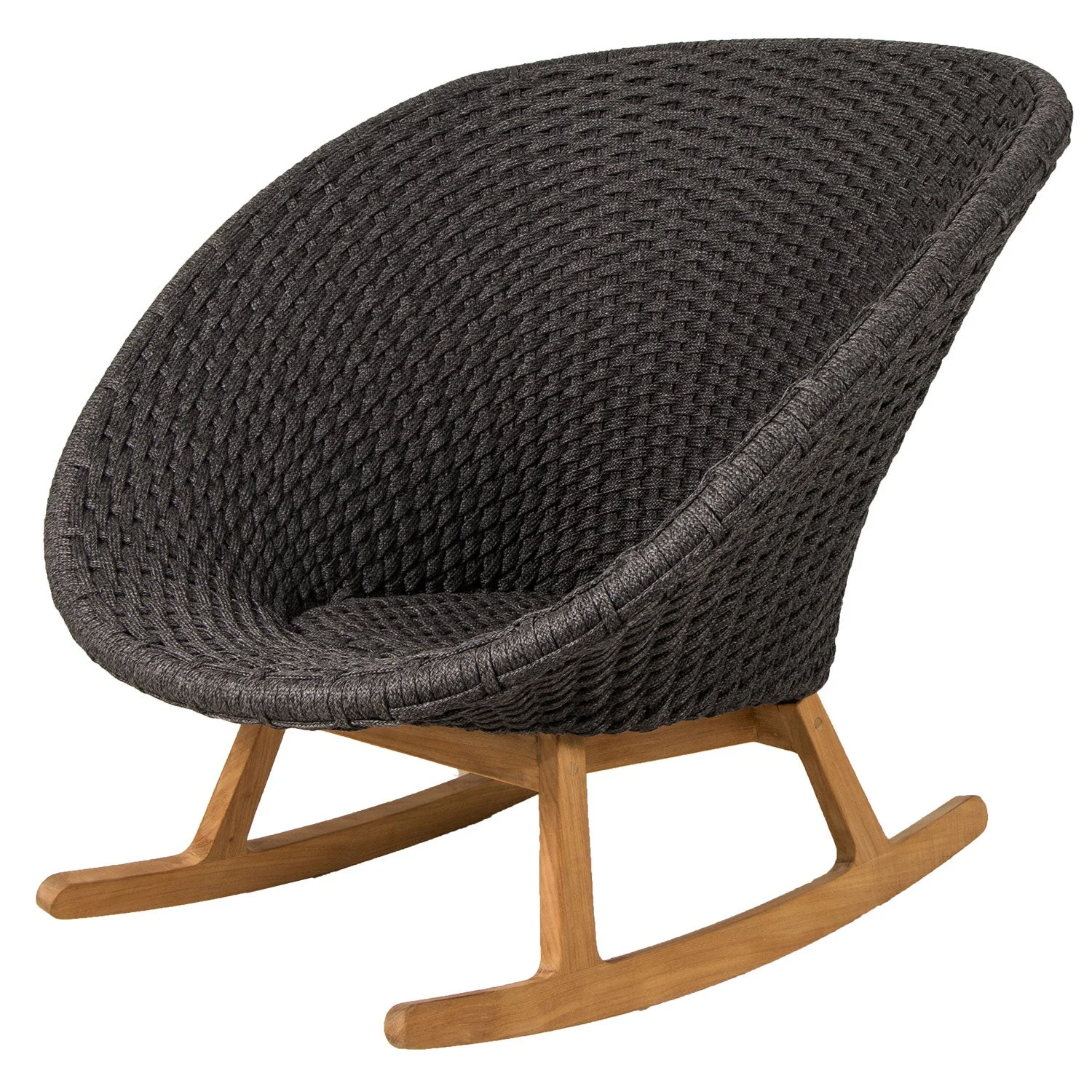 Peacock Schaukelstuhl Teak Dunkelgrau