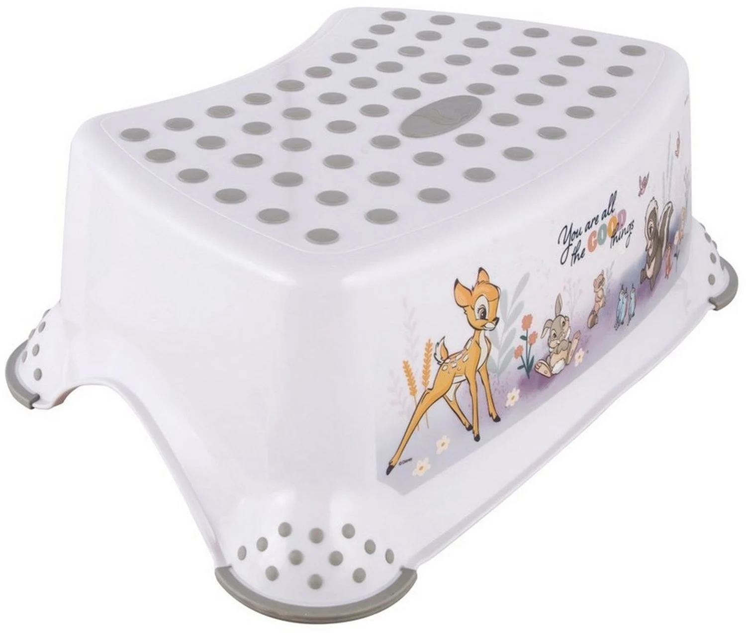 Keeeper Tritthocker mit anti-rutsch-funktion bambi nordic white
