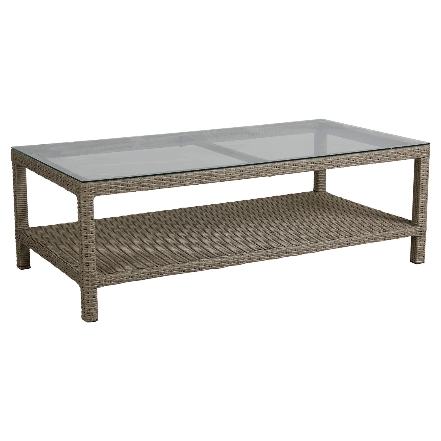 Funkia Couchtisch 70x140 beige/Glas
