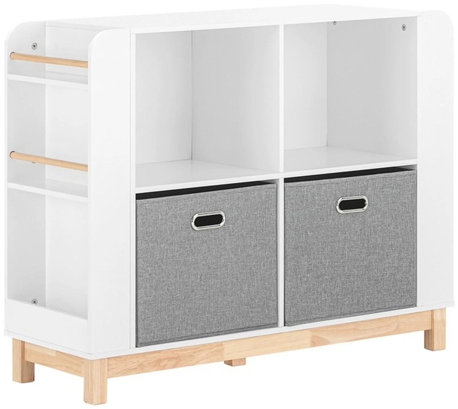 SoBuy KMB85-W Kinderregal, MDF, Lackiert, Weiß, 100 x 80 x 35 cm