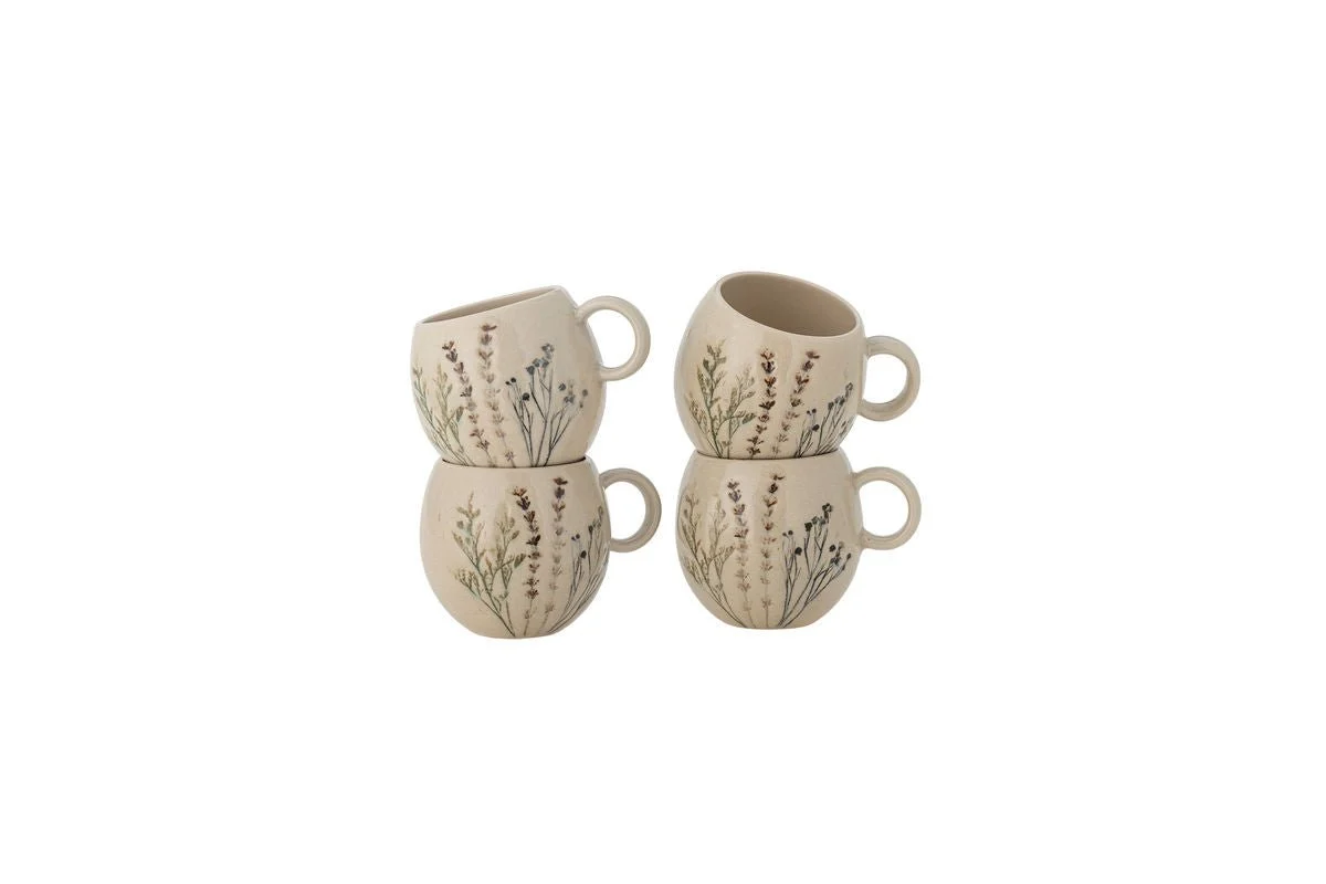 Becher Velour - aus Steingut gefertigt / 4er Set Multipack