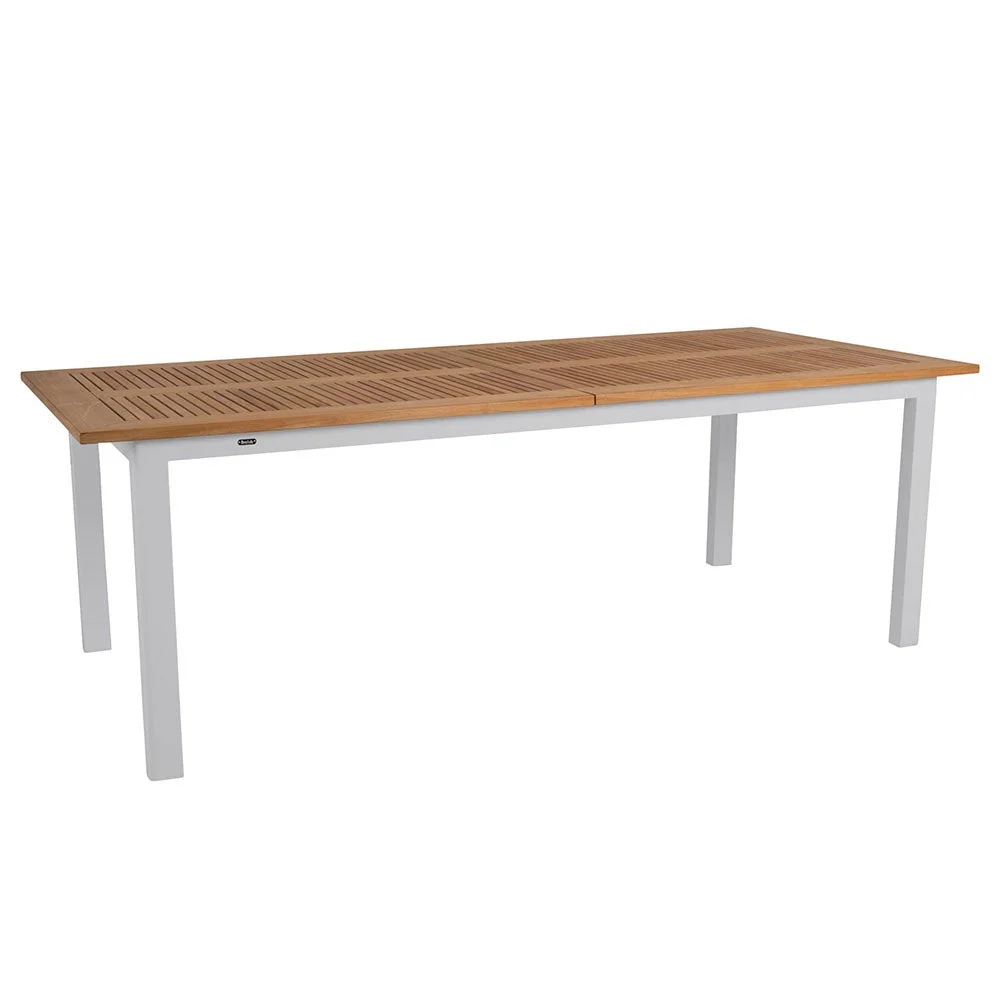 Lyon Esstisch 100x224-304 Cm Light Grey/Teak