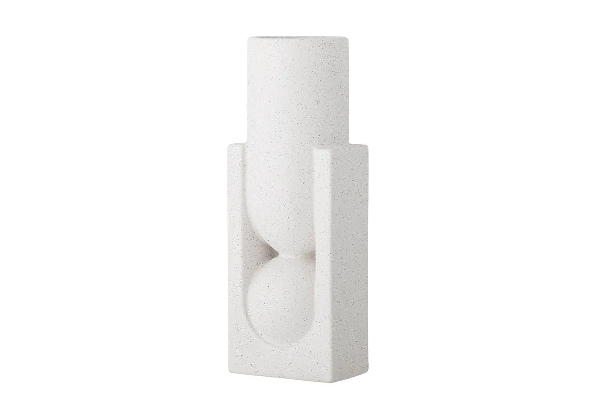 Vase „Timeshell“ – weißes Steingut
