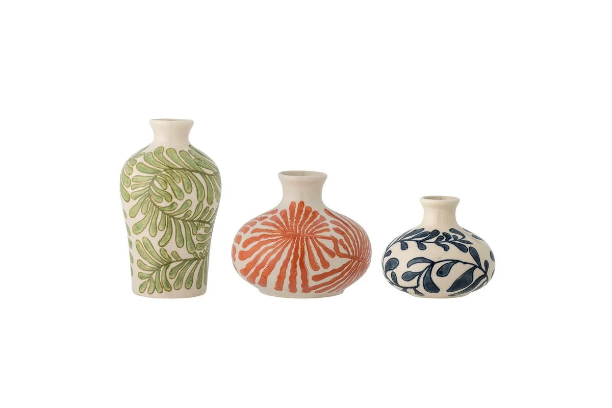 Vasenset (3-teilig) „Flower Dream“ – aus Steingut
