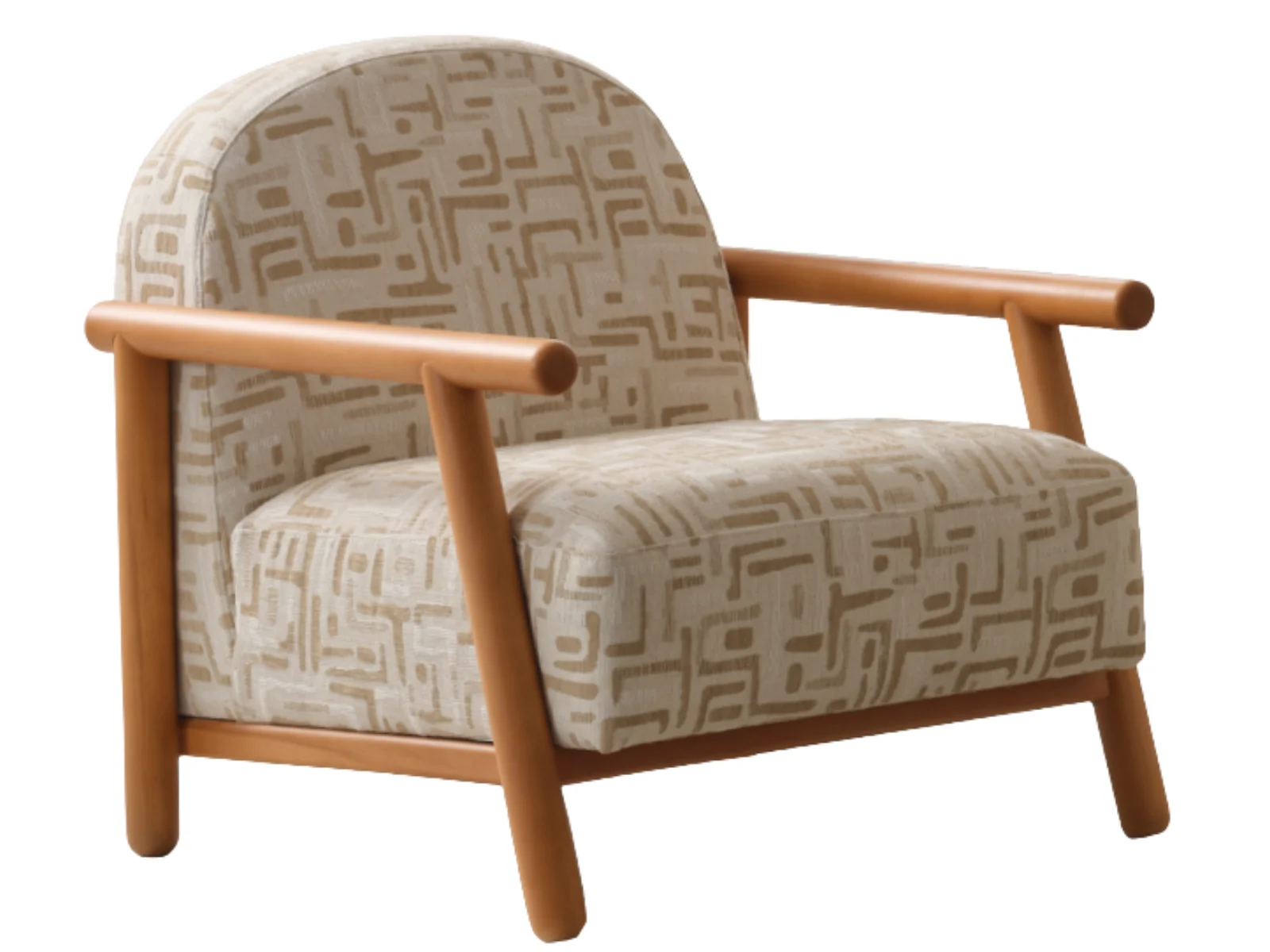 Sessel Acelya Stoff Beige Hellbraun
