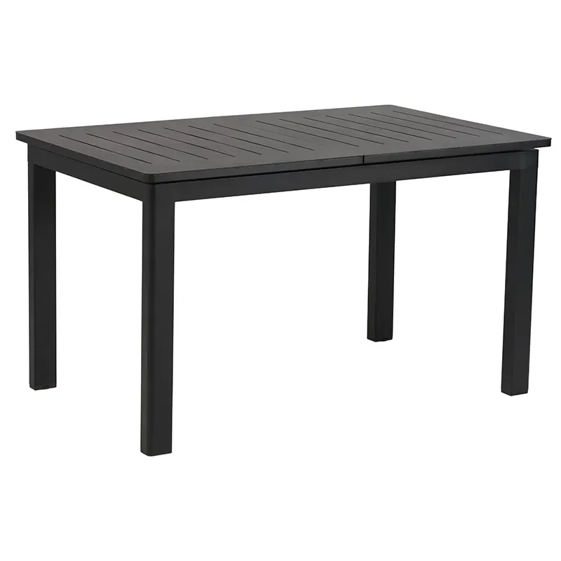Lomma small esstisch 80x132-192 cm schwarz
