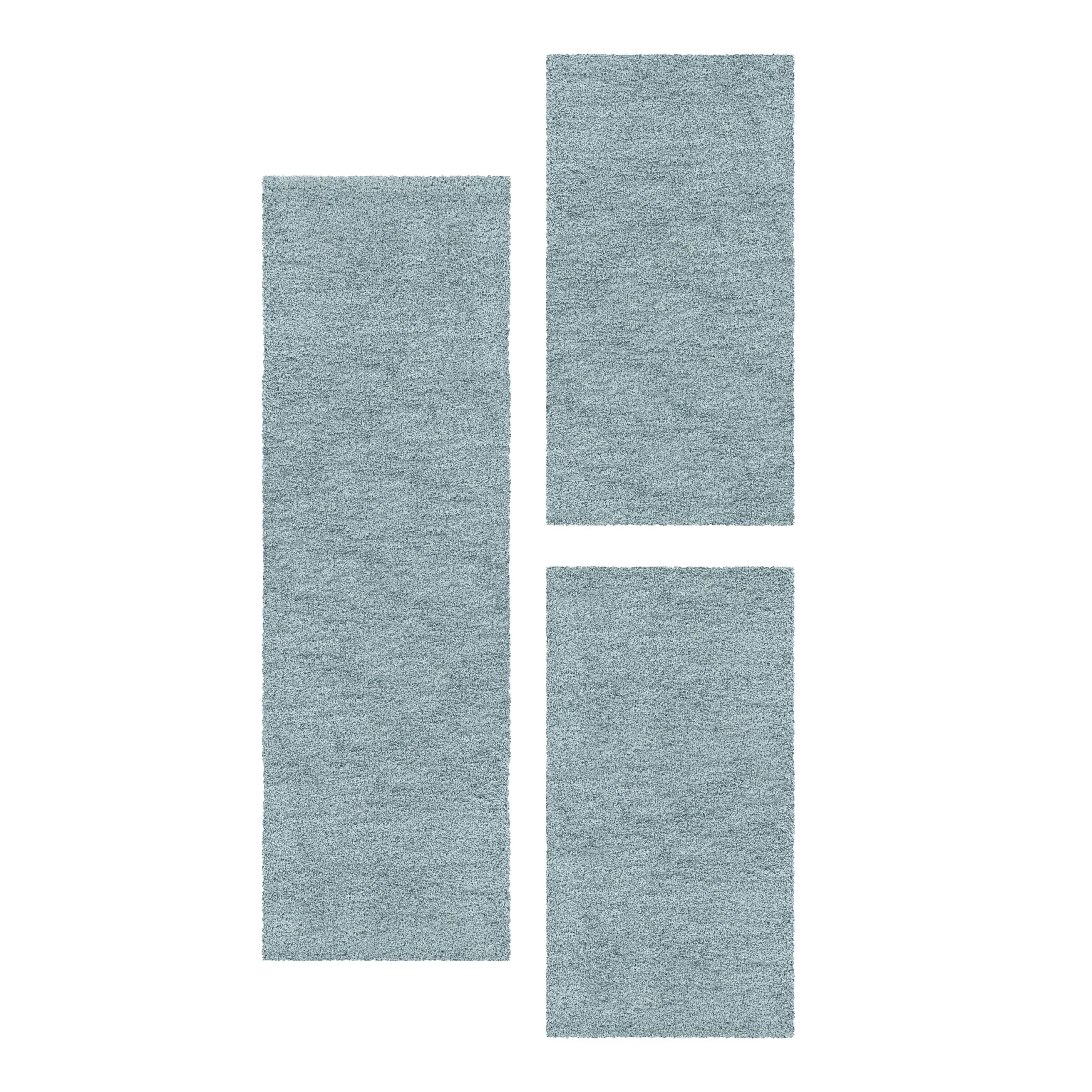 Villa Möbel Fluina Bettumrandungs-Teppich Set Blau