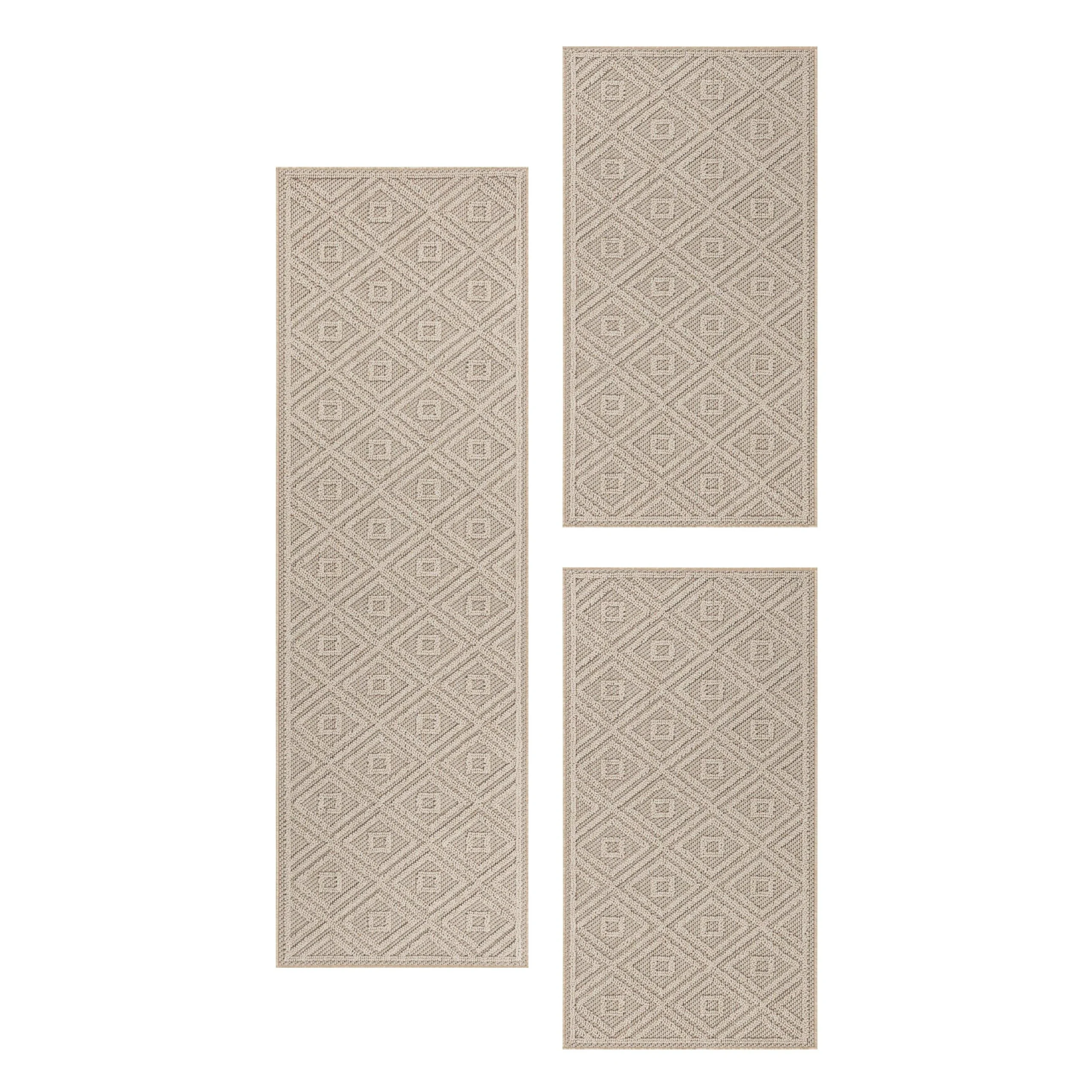 Villa Möbel Pativa Bettumrandungs-Teppich Set Beige