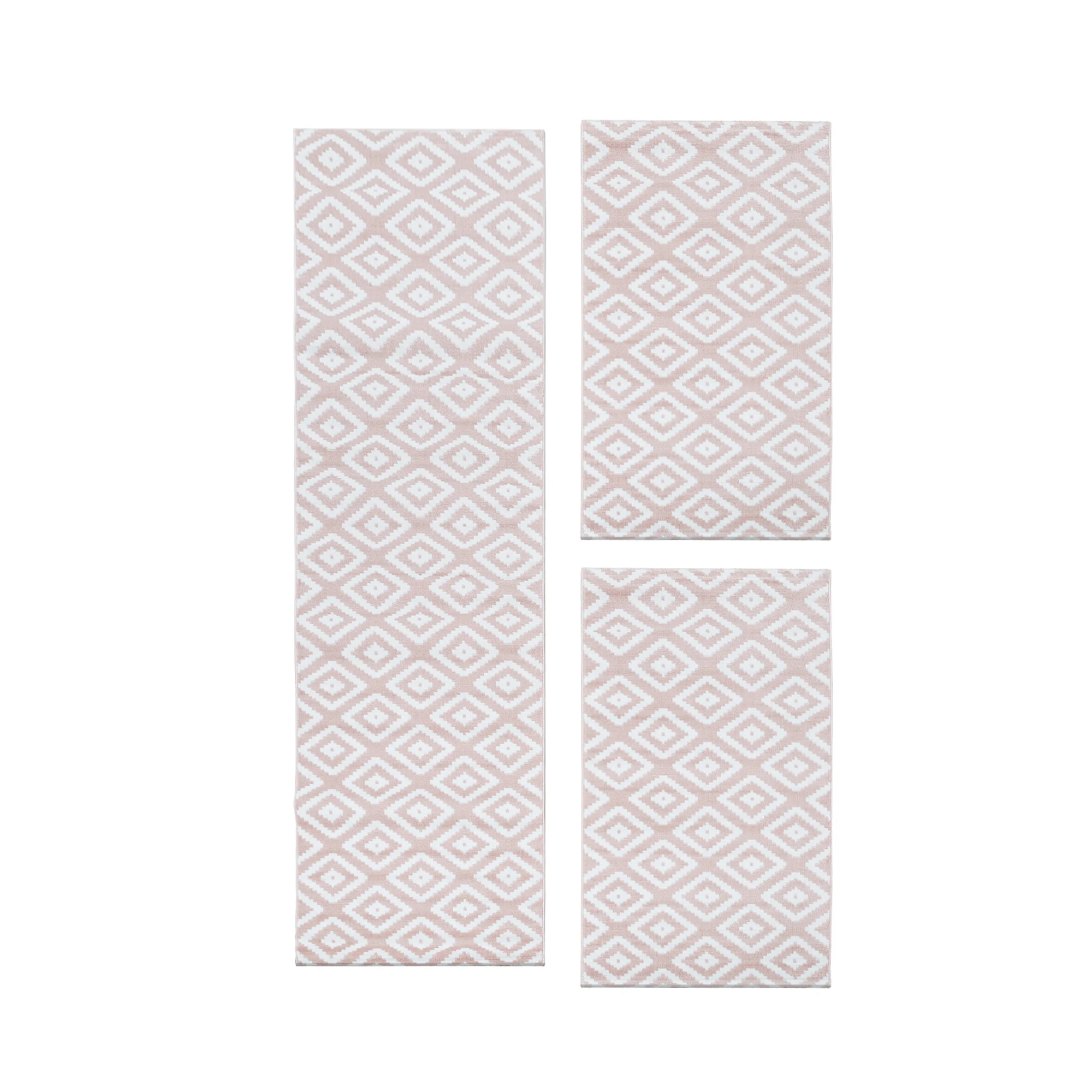 Villa Möbel Pluiva Bettumrandungs-Teppich Set Pink
