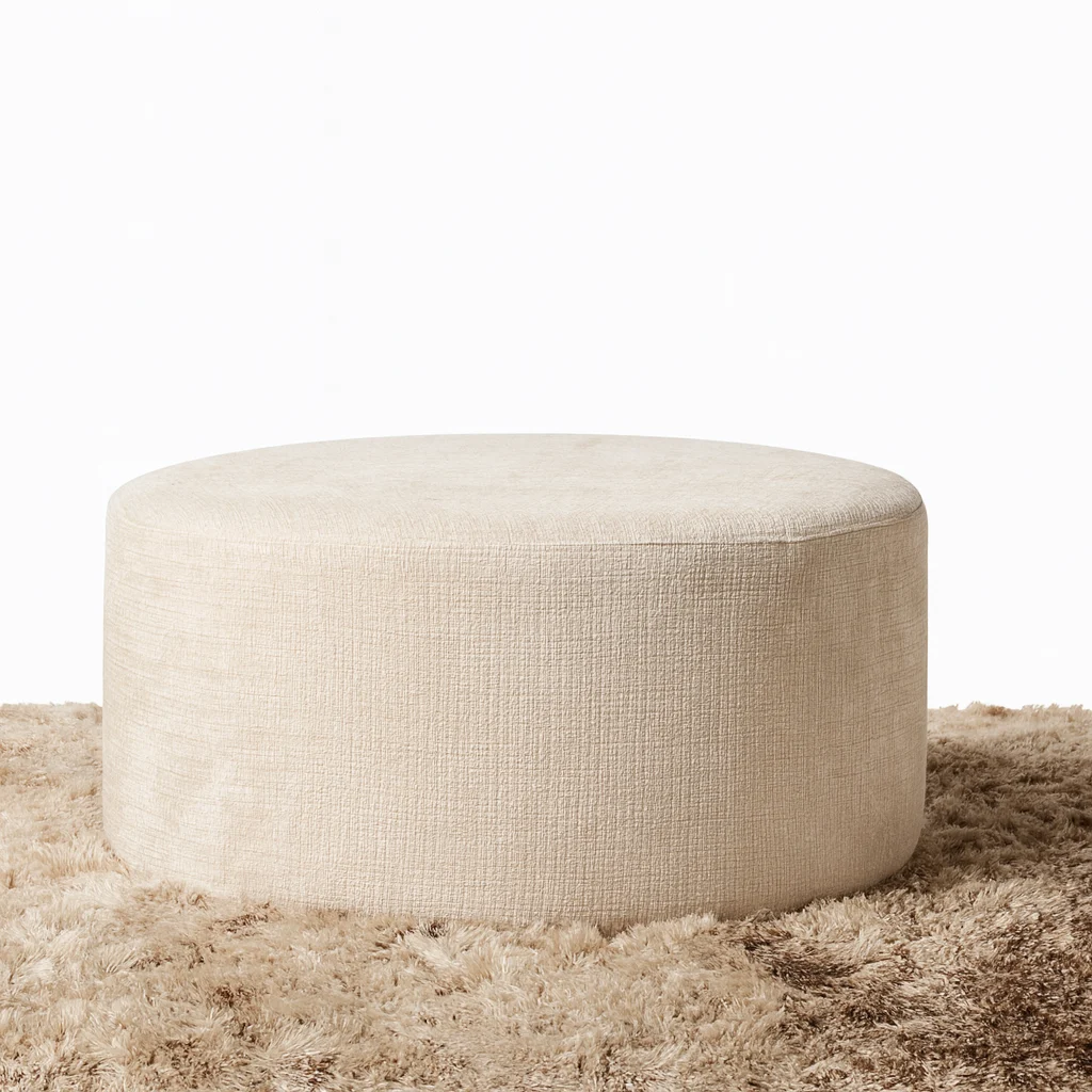 Douillet Hocker Rund 80 cm Beige / Taupe