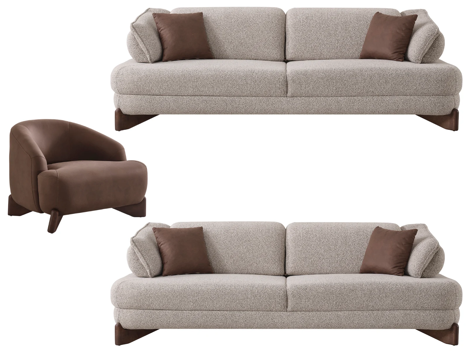 Dark Lilium Sofa Set