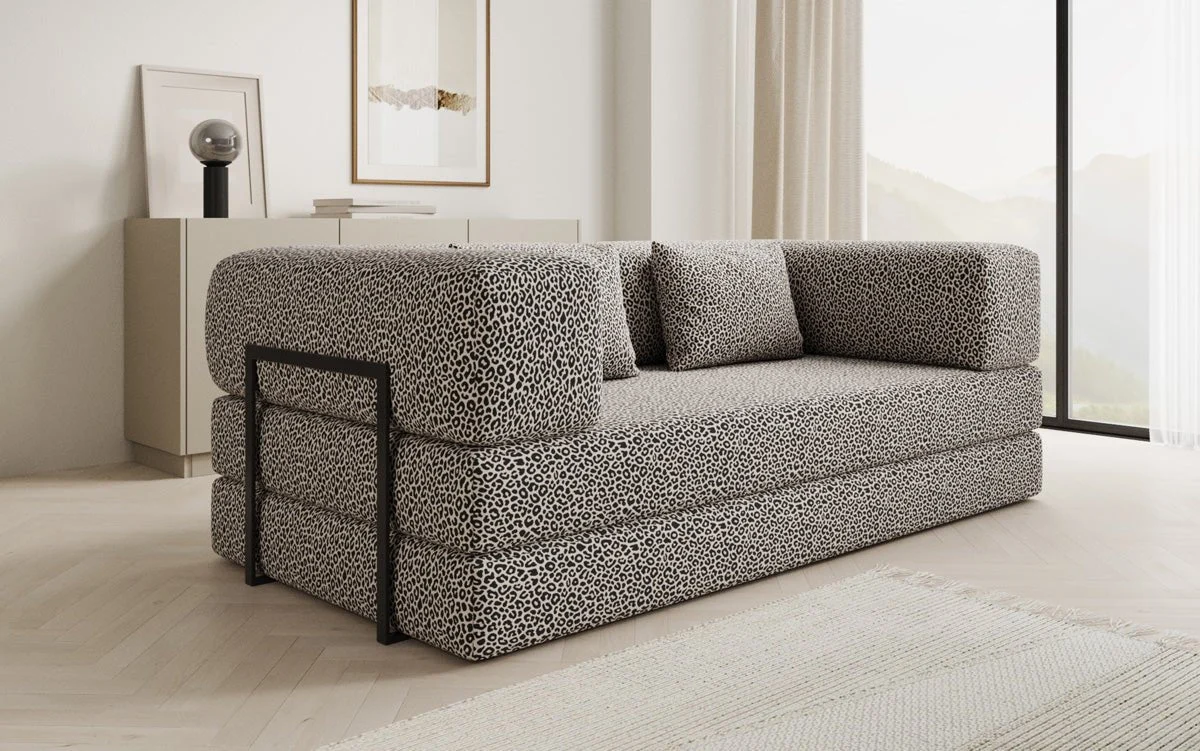 Designer Sofa Lazy 3 Sitzer im Wildmuster