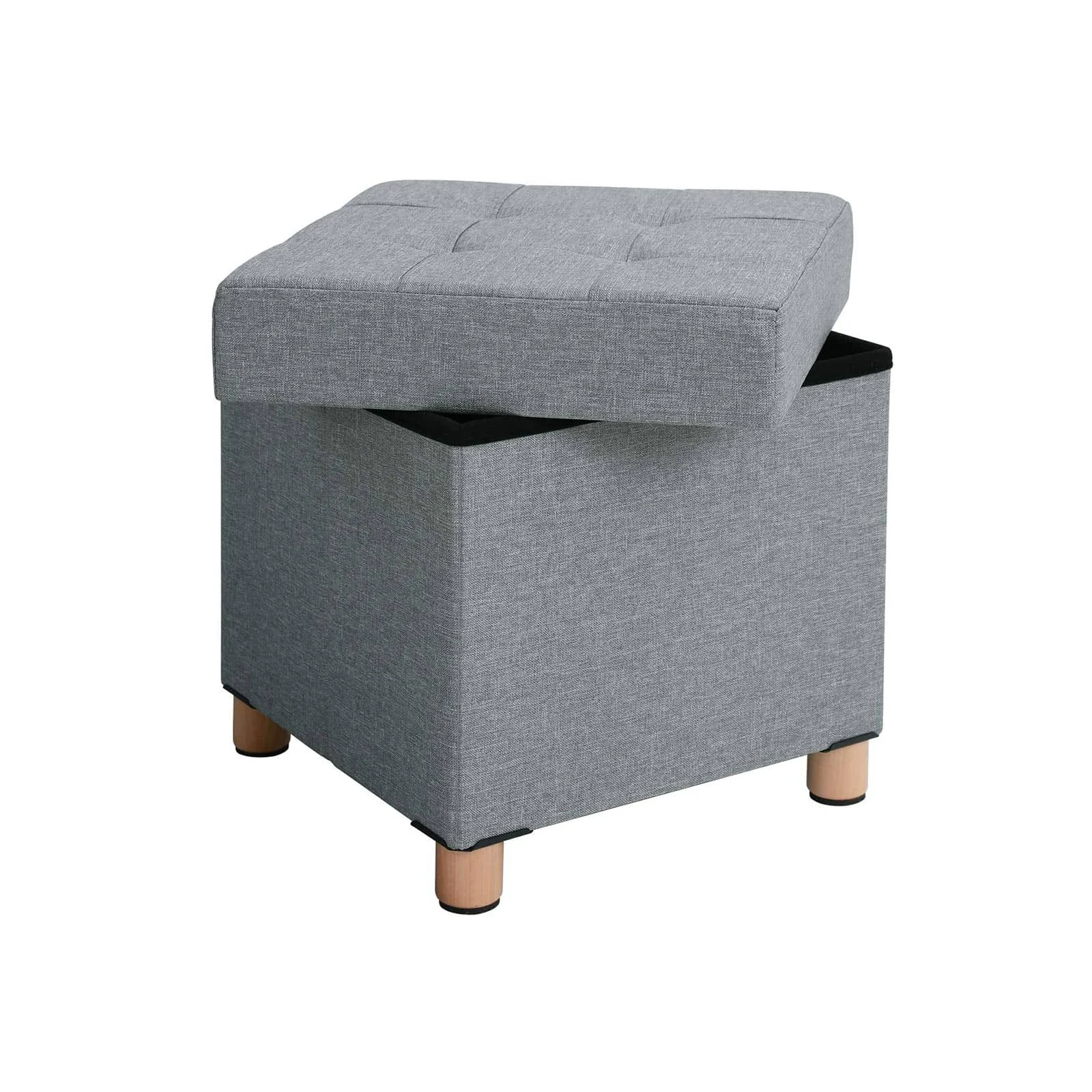 Faltbarer Sitzhocker mit Stauraum