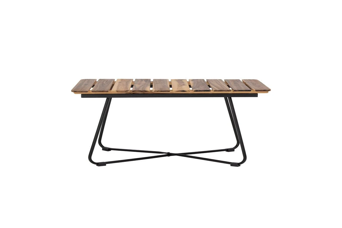Garten-Couchtisch Beri – Akazienholz mit Metallgestell