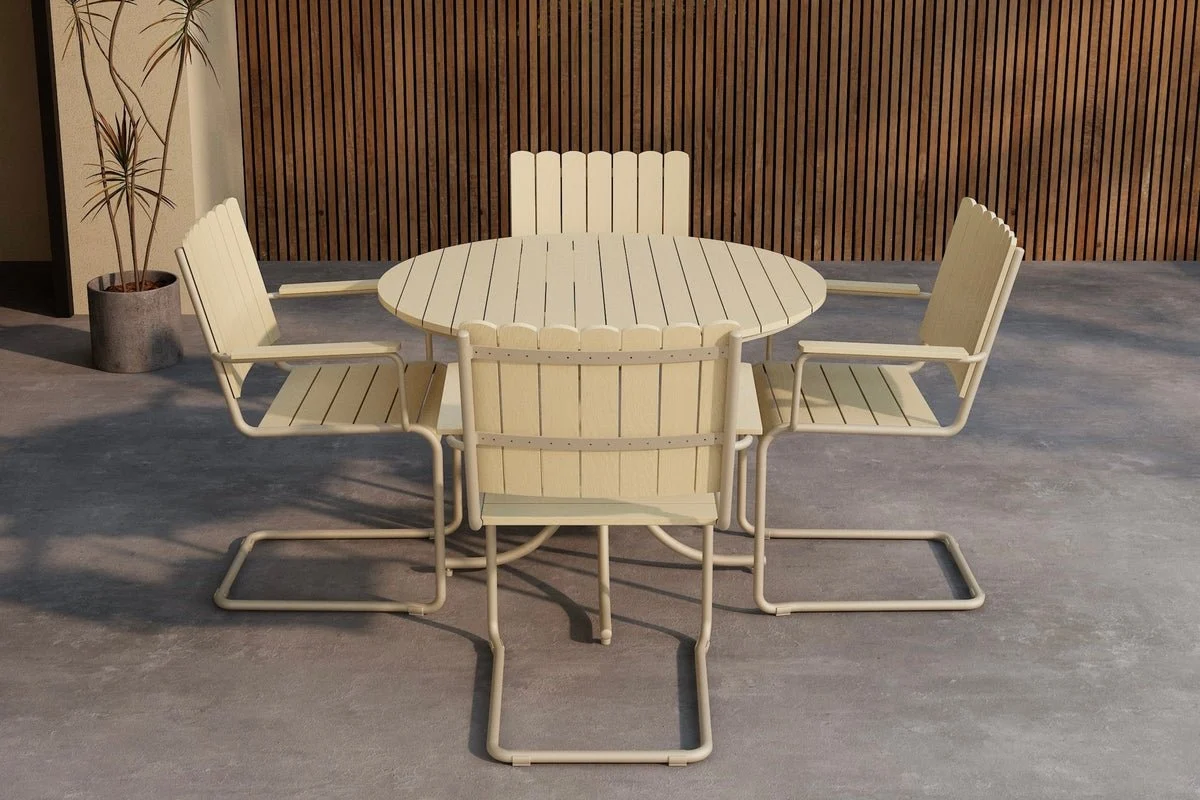 Garten Essgruppe Nativa – 5-teiliges Gartenmöbel-Set in Beige