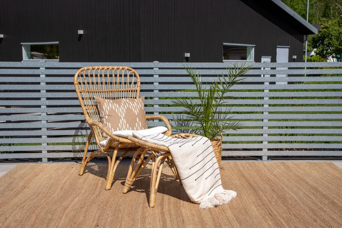 Garten-Loungesessel Elenore - in Natur inklusive Kissen