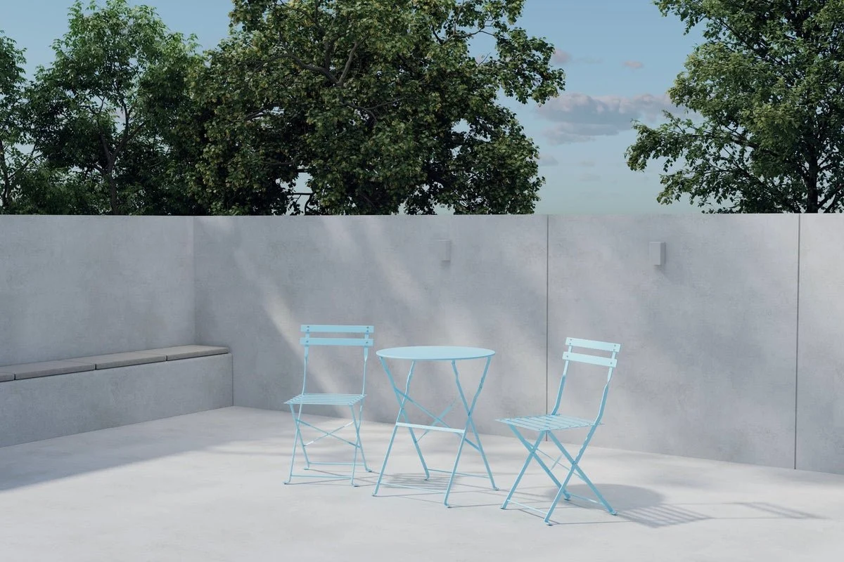 Garten Loungeset Elion – 3-teiliges Set mit rundem Tisch in 3 Farben