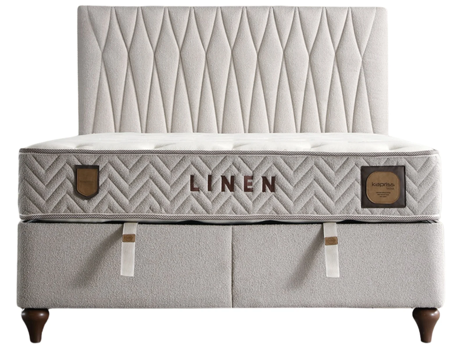 Linen Bett Set Beige