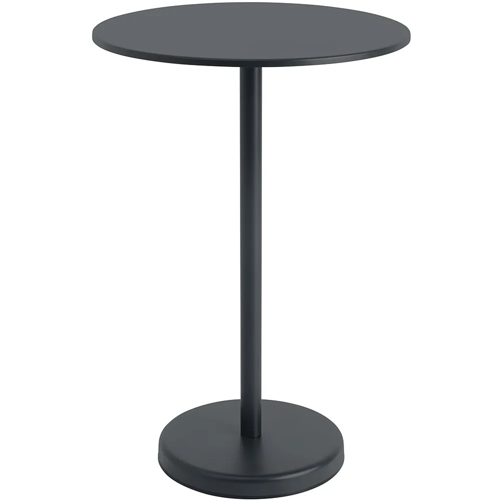 Linear Steel Stehtisch Ø70 cm Anthracite Black