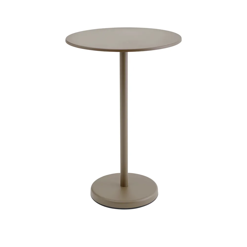Linear Steel Stehtisch Ø70 cm Taupe